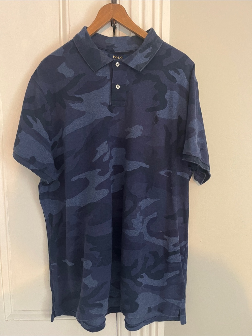 Ralph Lauren Blue Camouflage Polo Shirt